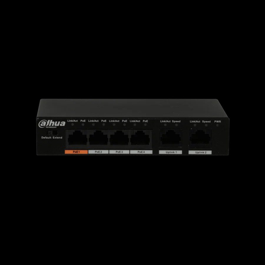 Dahua PFS3006-4ET-60 4FE PoE Port (60W), 2FE Uplink Switch