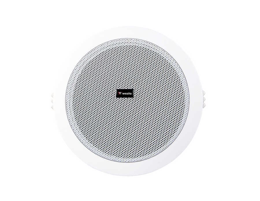 WESTA WS-1016T 6" 16cm 6W 100V Trafolu Gömme Tip Alçıpan Tavan Hoparlörü Beyaz