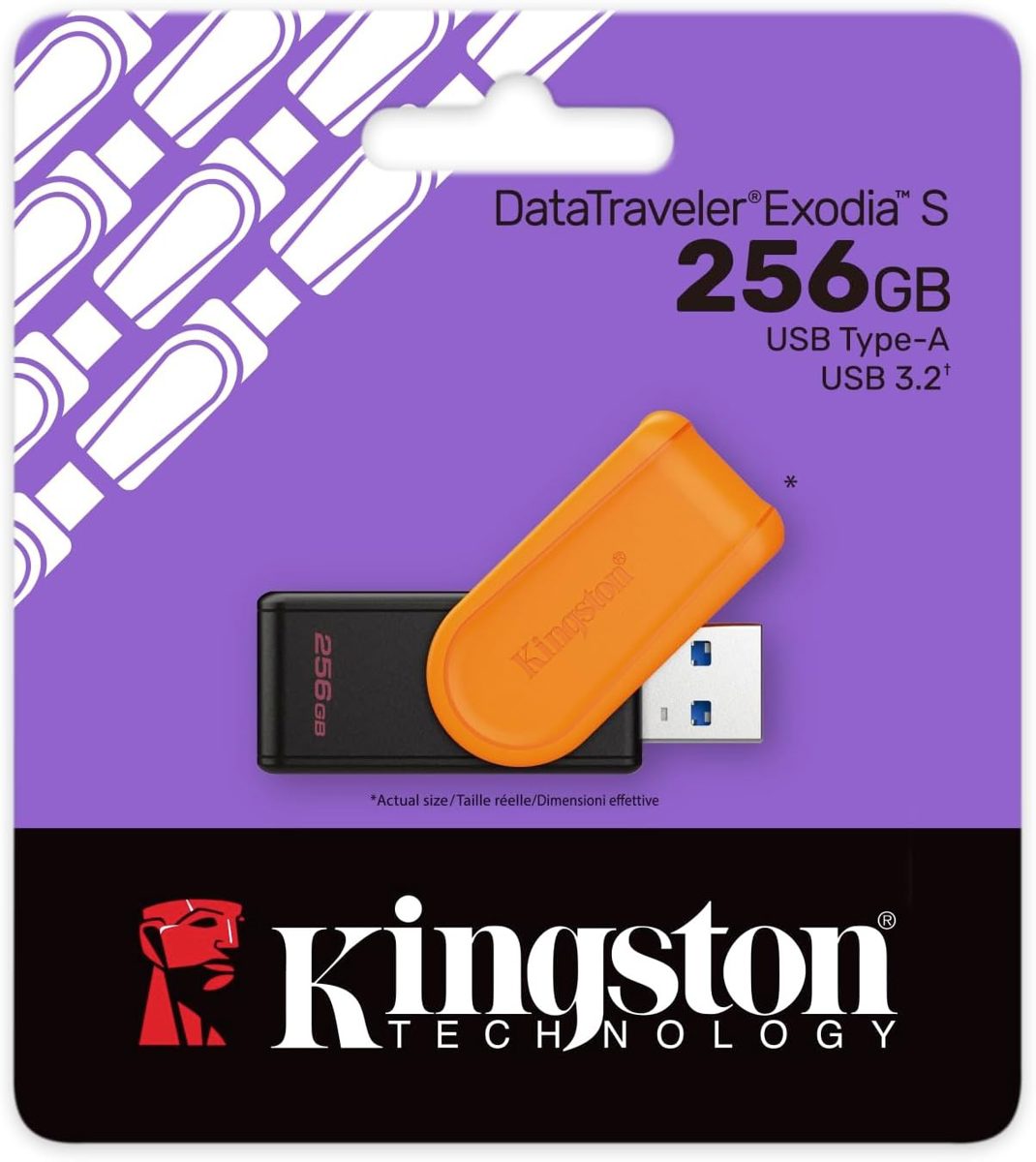 256GB Kingston DTXS/256GB DataTraveler ExodiaS Portable USB 3.2 Gen1 Flash Bellk