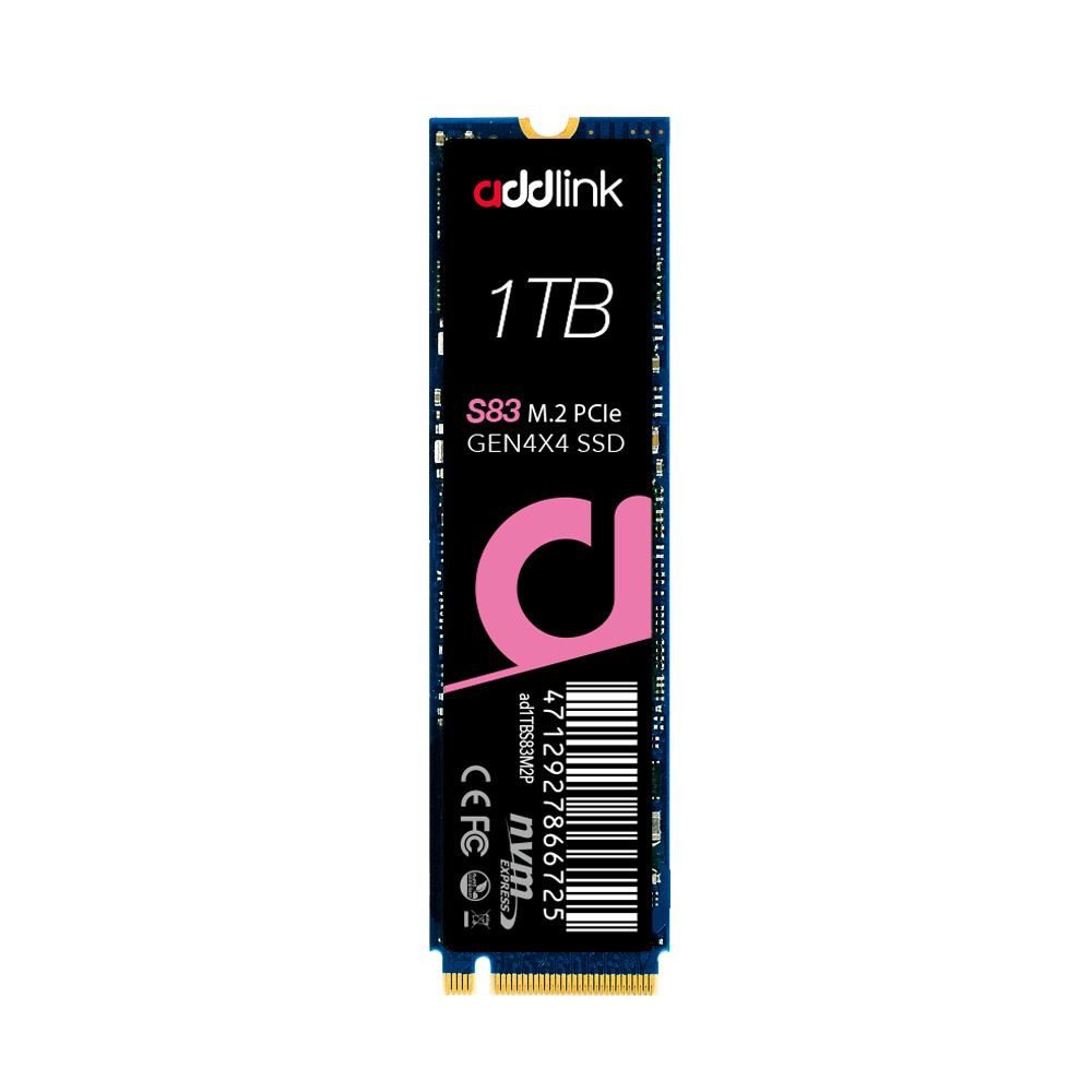 1TB Addlink AD1TBS83M2P M2 2280 PCIe Gen4x4 NVMe 3400/2400 MB/s SSD Dis