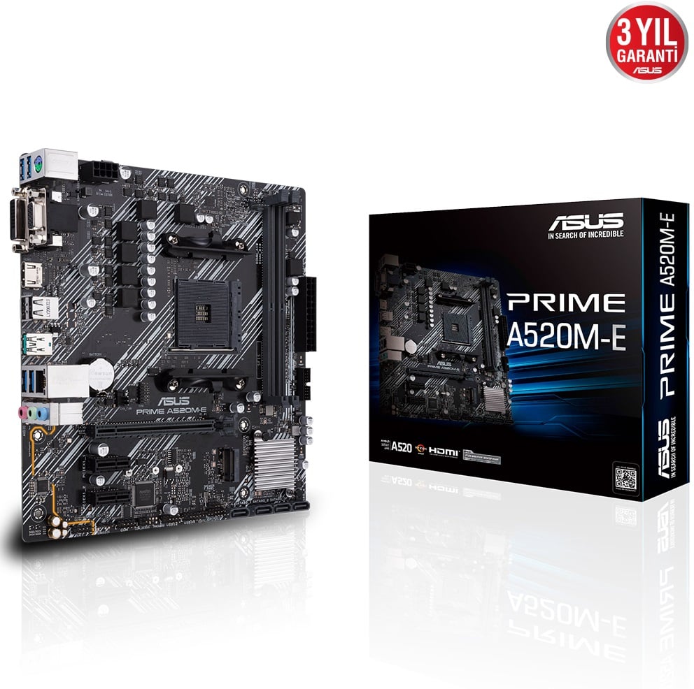 ASRock A520M-HVS 4600mhz(OC) M.2 AM4 mATX Anakart