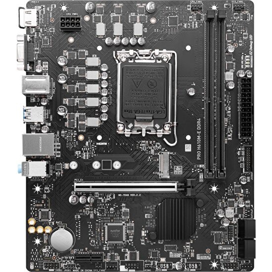 MSI PRO H610M-E DDR5 5600 (OC) HDMI,VGA M.2 1700P USB 3.2 Gen1 (12-13-14. Nesil)