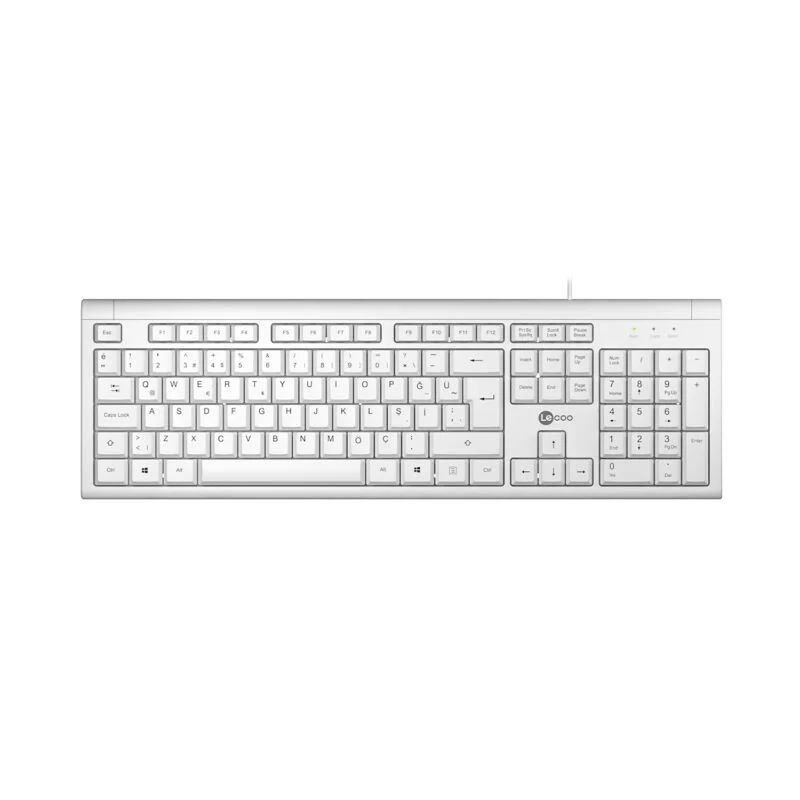 LENOVO LECOO KB101 Q Usb Standart Beyaz Klavye