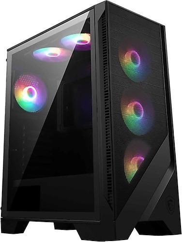 MSI MAG Forge 120A B65 650W 80+ Tempered Glass 6 x 120mm Dual-Ring Renkli Fan mATX Gaming Bilgisayar Kasası