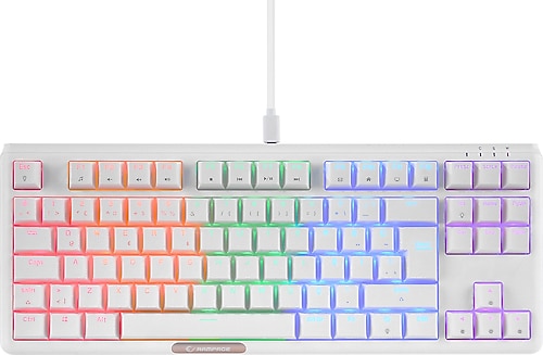 RAMPAGE CLAW Beyaz RED SWITCH Q Usb Mekanik Beyaz Aydınlatmalı Gaming Klavye
