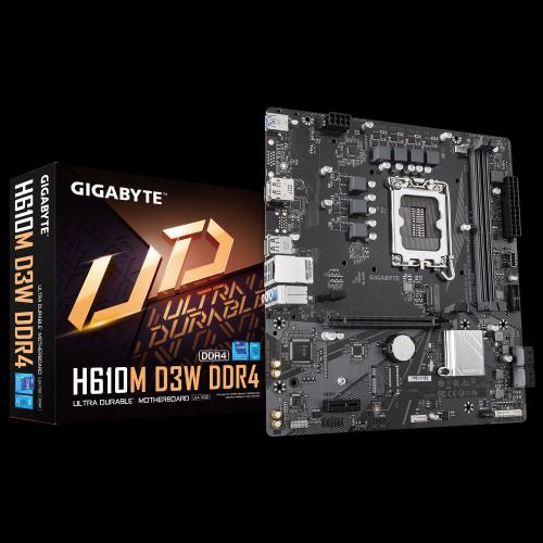 GIGABYTE H610M-D3W DDR4 3200 HDMI / DP M.2 1700P USB 3.2 Gen1 (12-13-14. Nesil)