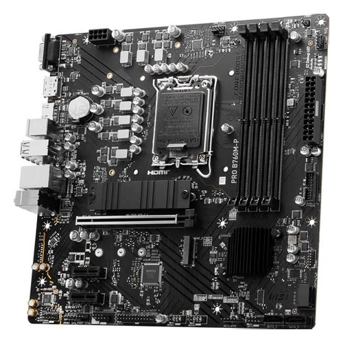 MSI PRO B760M-P DDR5(X4) 6800(OC) HDMI DP VGA M.2 x 2X 1700P (12-13-14. Nesil)