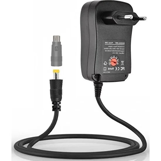 S-LINK SL-129C 3V/4,5V/5V/6V/7,5V/9V/12V 2A 24W (5.5*2.1) 8 Uçlu Adaptör
